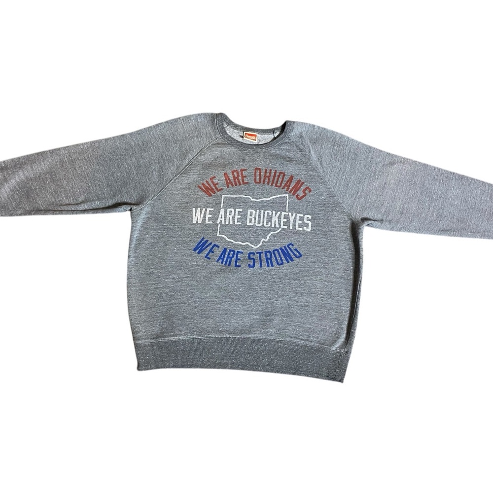 Homage Gray Ohioans Buckeyes Sweater Large